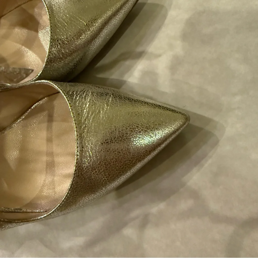 Jimmy Choo Metallic Gold Heels - Picture 2 of 13